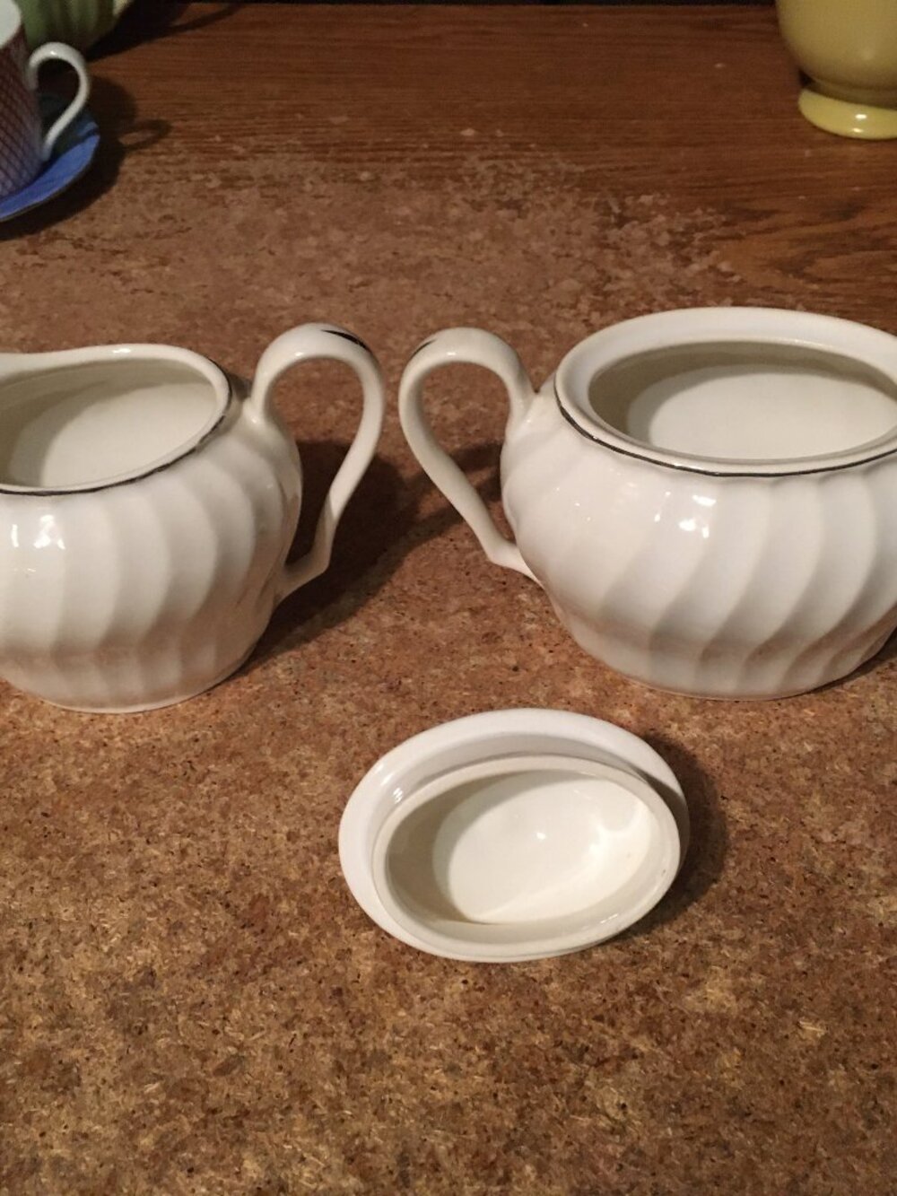 LOT OF 21 SAUCER & TEA CUP CREAMER & SUGAR BOWLS SALEM SWIRL LEFTON INDIAN TREE - Picture 14 of 16